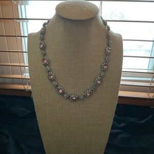 Ciner Vintage Antique Silver Tone Necklace